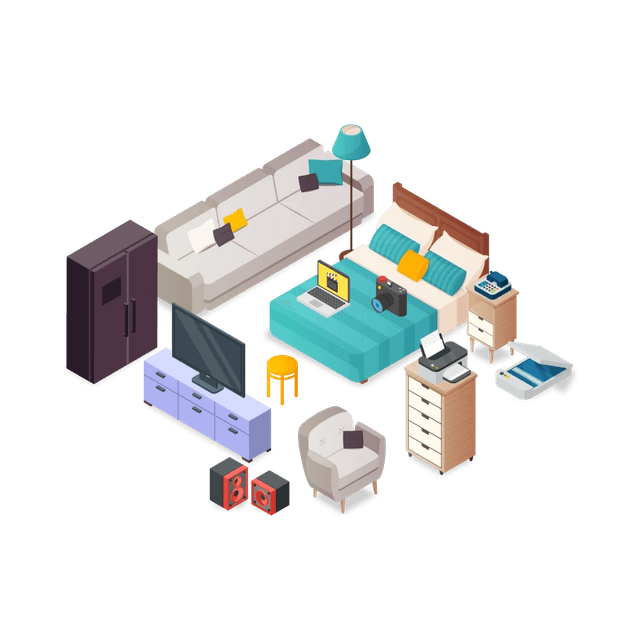 A bunch of furniture